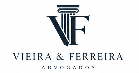 Logo Vieira & Ferreira — Monograma com Coluna Fina