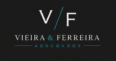 Logo Vieira & Ferreira — Barra Diagonal