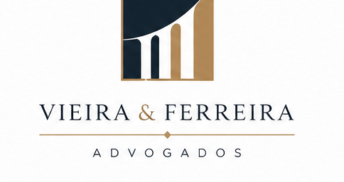 Logo Vieira & Ferreira — Barras Quadradas