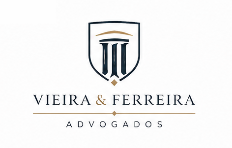 Logo Vieira & Ferreira — Brasão com Coluna